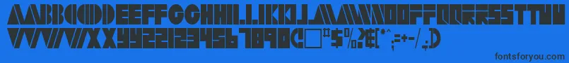 ArtyRegularTtstd Font – Black Fonts on Blue Background