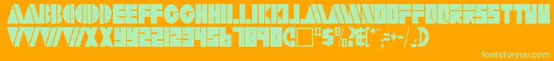 ArtyRegularTtstd Font – Green Fonts on Orange Background