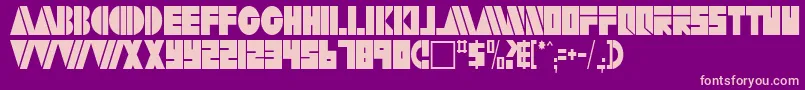 Czcionka ArtyRegularTtstd – różowe czcionki na fioletowym tle