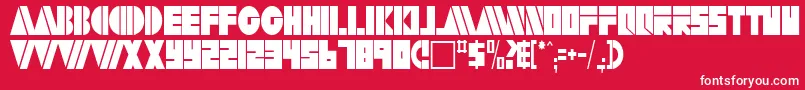 ArtyRegularTtstd Font – White Fonts on Red Background