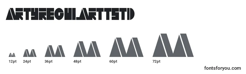 ArtyRegularTtstd Font Sizes