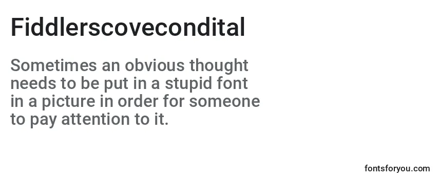 Review of the Fiddlerscovecondital Font