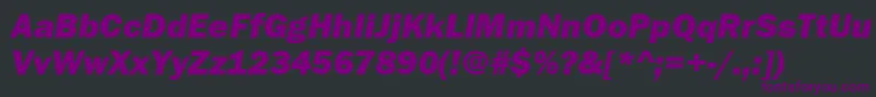 FranklinGothicHeavyItalic Font – Purple Fonts on Black Background