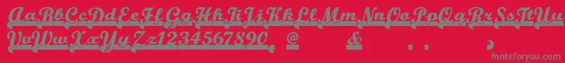 Team Font – Gray Fonts on Red Background