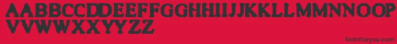 Quite Font – Black Fonts on Red Background