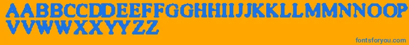 Quite Font – Blue Fonts on Orange Background