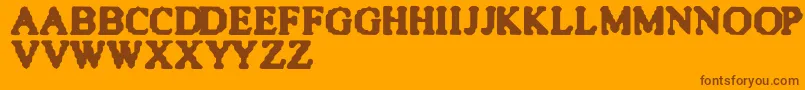Quite Font – Brown Fonts on Orange Background