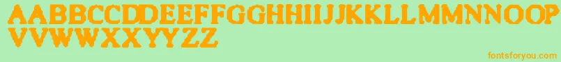 Quite Font – Orange Fonts on Green Background