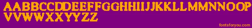 Quite Font – Orange Fonts on Purple Background