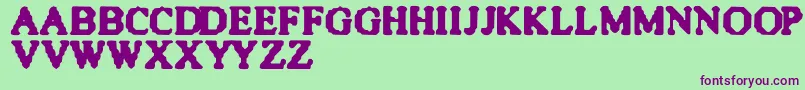 Quite Font – Purple Fonts on Green Background