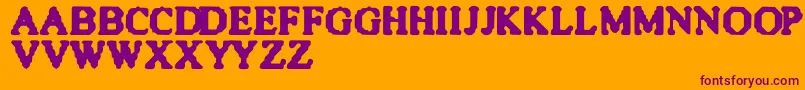 Quite Font – Purple Fonts on Orange Background