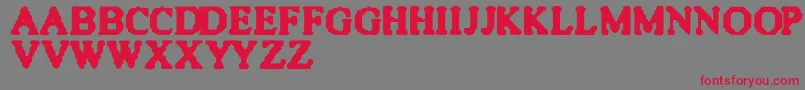 Quite Font – Red Fonts on Gray Background