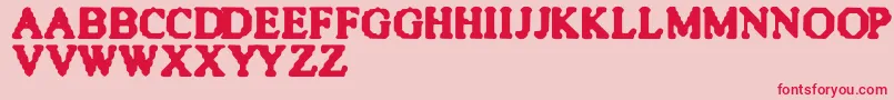 Quite Font – Red Fonts on Pink Background