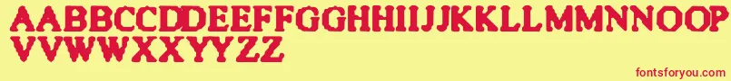 Quite Font – Red Fonts on Yellow Background