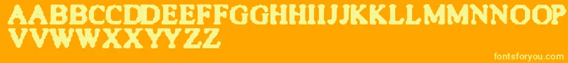 Quite Font – Yellow Fonts on Orange Background