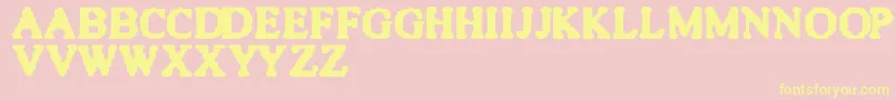 Quite Font – Yellow Fonts on Pink Background