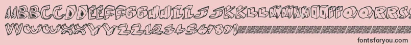 Moredimension Font – Black Fonts on Pink Background