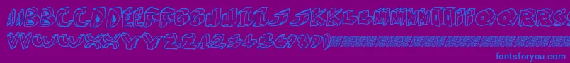 Moredimension Font – Blue Fonts on Purple Background