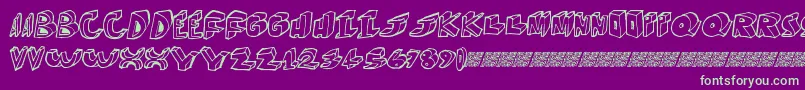 Moredimension Font – Green Fonts on Purple Background