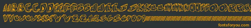 Moredimension Font – Orange Fonts on Black Background