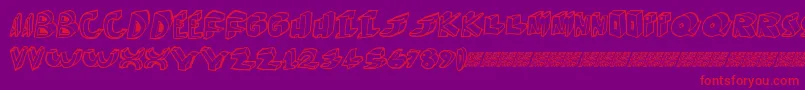 Moredimension Font – Red Fonts on Purple Background