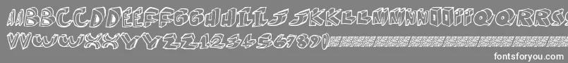 フォントMoredimension – 灰色の背景に白い文字