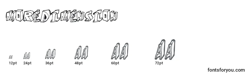 Moredimension Font Sizes