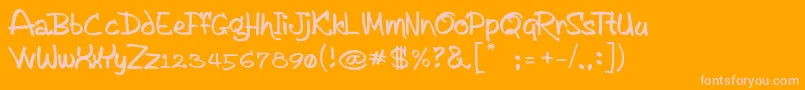 Aykapot Font – Pink Fonts on Orange Background