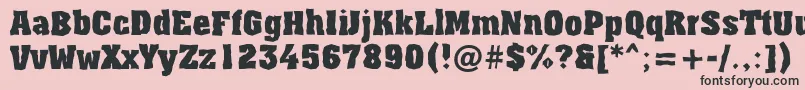 AAssuanbrkBold Font – Black Fonts on Pink Background