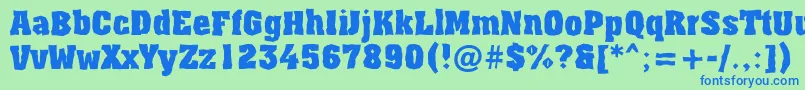 AAssuanbrkBold Font – Blue Fonts on Green Background