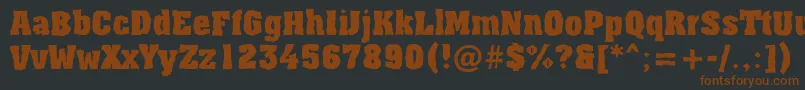 AAssuanbrkBold-fontti – ruskeat fontit mustalla taustalla