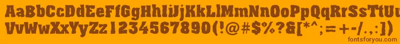 AAssuanbrkBold Font – Brown Fonts on Orange Background