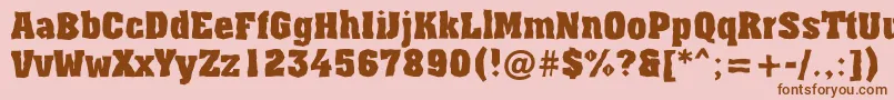 AAssuanbrkBold Font – Brown Fonts on Pink Background