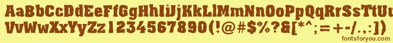 AAssuanbrkBold Font – Brown Fonts on Yellow Background