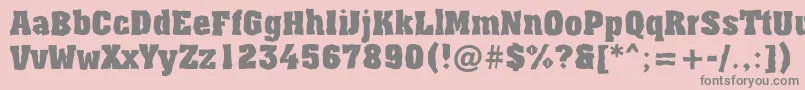 フォントAAssuanbrkBold – ピンクの背景に灰色の文字