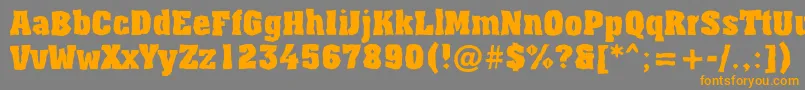 AAssuanbrkBold Font – Orange Fonts on Gray Background