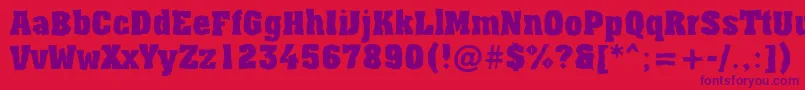 AAssuanbrkBold Font – Purple Fonts on Red Background
