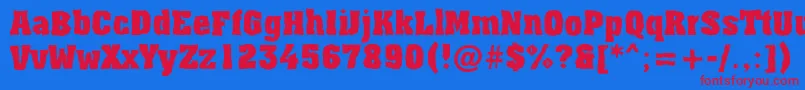 AAssuanbrkBold Font – Red Fonts on Blue Background