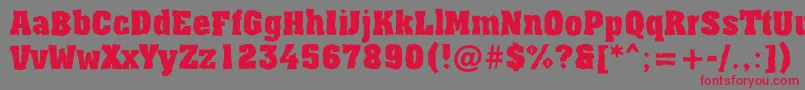 AAssuanbrkBold Font – Red Fonts on Gray Background