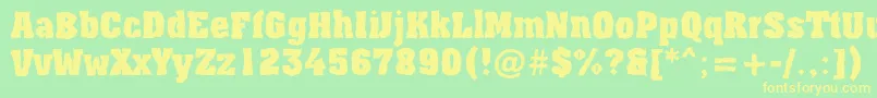 AAssuanbrkBold Font – Yellow Fonts on Green Background