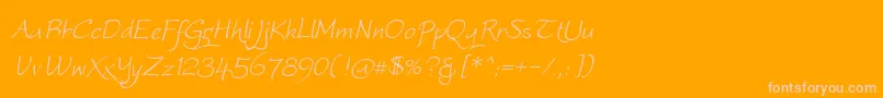 Worstveldslingextra2oblique Font – Pink Fonts on Orange Background