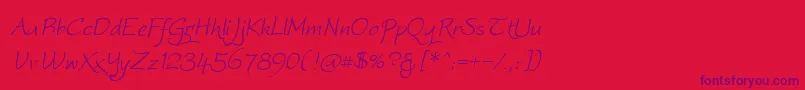 Worstveldslingextra2oblique Font – Purple Fonts on Red Background