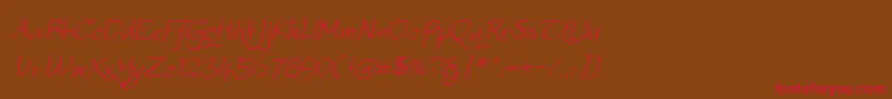 Worstveldslingextra2oblique Font – Red Fonts on Brown Background