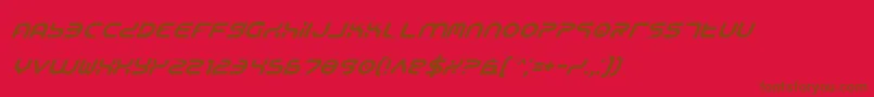 YukonTechItalic Font – Brown Fonts on Red Background