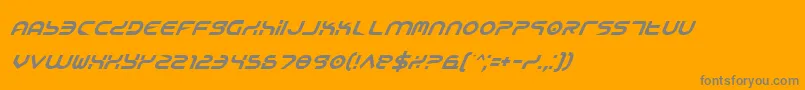 YukonTechItalic Font – Gray Fonts on Orange Background