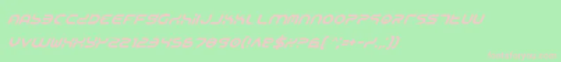 YukonTechItalic Font – Pink Fonts on Green Background