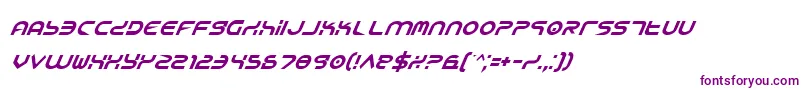 Police YukonTechItalic – polices violettes