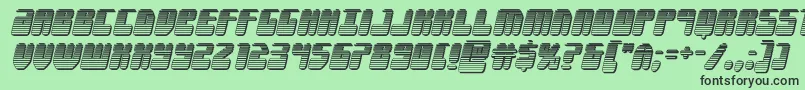 Forcemajeurechromeital Font – Black Fonts on Green Background