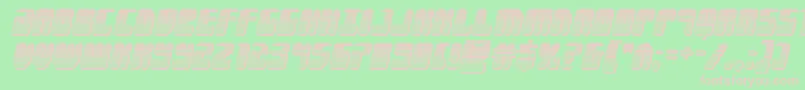 Forcemajeurechromeital Font – Pink Fonts on Green Background