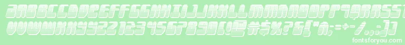 Forcemajeurechromeital Font – White Fonts on Green Background